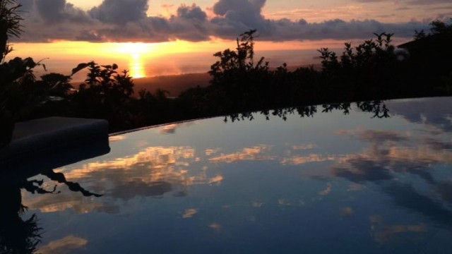 Ocean View Infinity Pool at Sunset