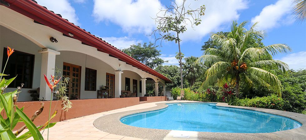 Spanish Style Hacienda in Uvita with Ocean Views and Guest House