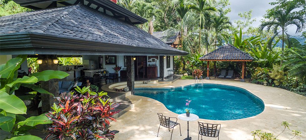 Bali Inspired Home with Ocean View and Gorgeous Landscaping in Uvita