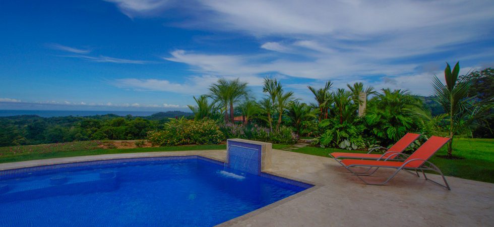 New Ocean View Home with Tropical Gardens Above Ojochal