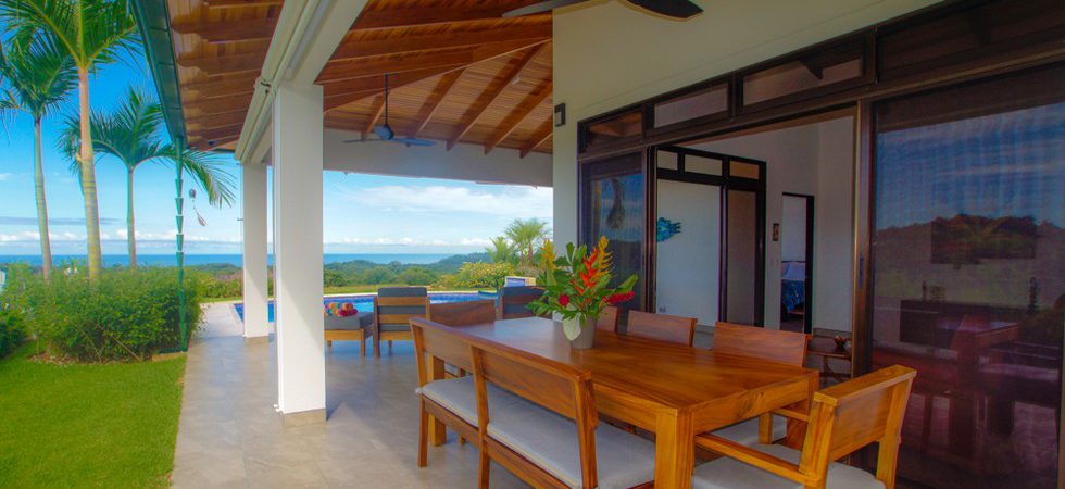 New Ocean View Home with Tropical Gardens Above Ojochal