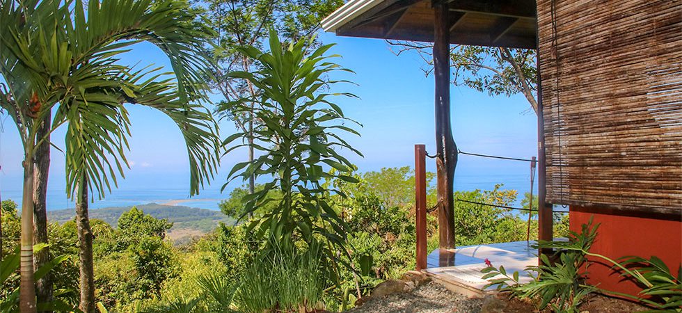 Two Spectacular Whale's Tail Ocean View Cabins and Building Site in Uvita